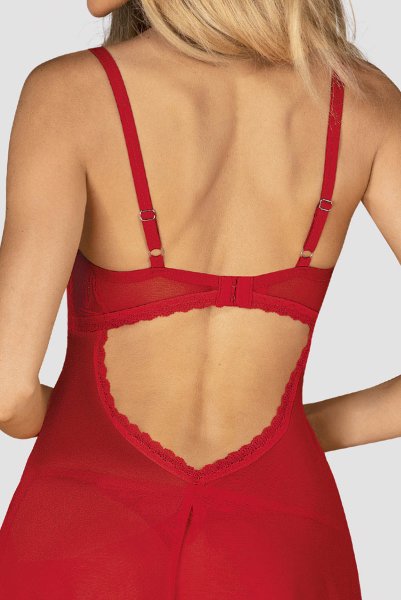 画像8: Chilisa babydoll & thong｜ベビードール＆タンガ（ワイヤーなし・レース・シースルー・レッド）| Obsessive 高級Sexyランジェリー (8)