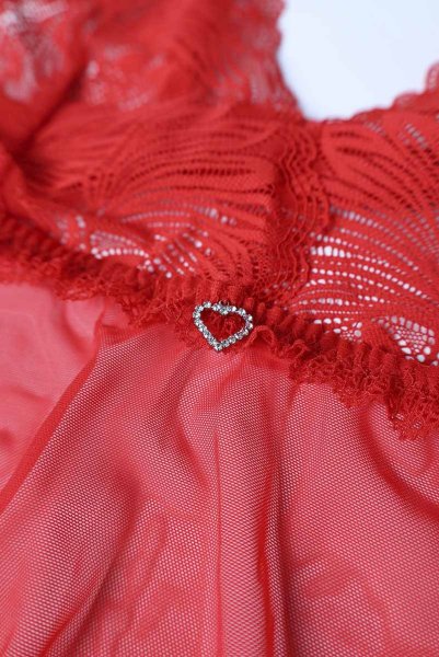 画像23: Chilisa babydoll & thong｜ベビードール＆タンガ（ワイヤーなし・レース・シースルー・レッド）| Obsessive 高級Sexyランジェリー (23)