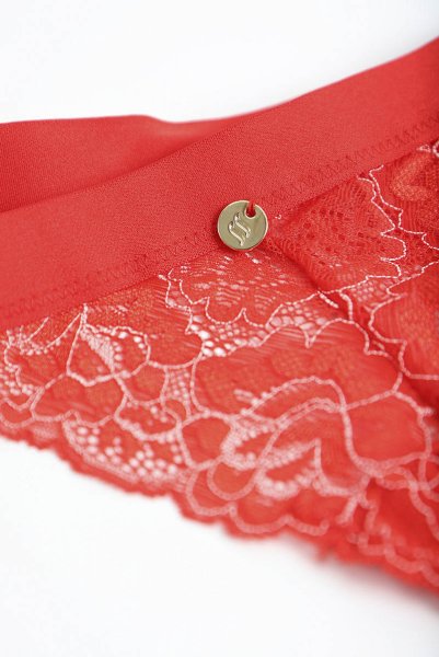 画像25: Elianes 2 pcs set | ブラ&タンガ 2点セット・ノンパテッドブラ・ノンワイヤー・Tバック・レッド| obsessive 高級Sexyランジェリー (25)