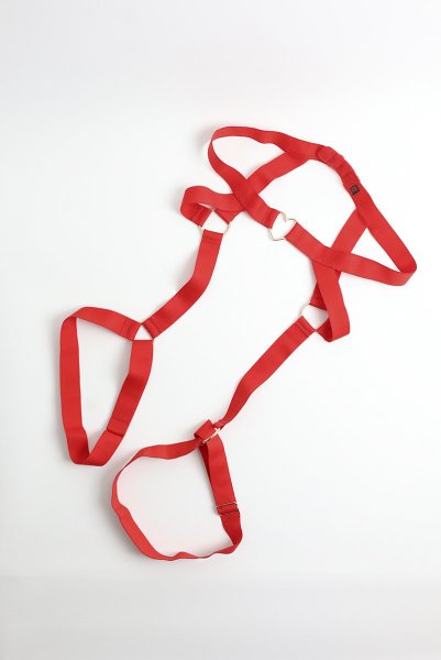 画像16: Elianes harness | ガーターベルト風ハーネス・レッド| obsessive 高級Sexyランジェリー (16)
