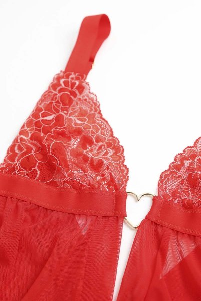 画像21: Elianes babydoll | ベビードール＆タンガ・レッド| obsessive 高級Sexyランジェリー (21)