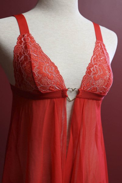 画像14: Elianes babydoll | ベビードール＆タンガ・レッド| obsessive 高級Sexyランジェリー (14)