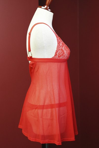 画像13: Elianes babydoll | ベビードール＆タンガ・レッド| obsessive 高級Sexyランジェリー (13)