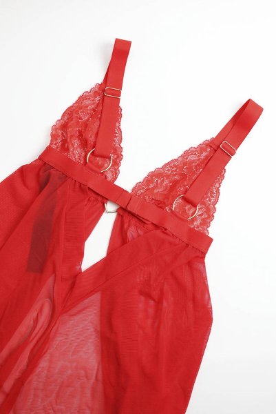 画像20: Elianes babydoll | ベビードール＆タンガ・レッド| obsessive 高級Sexyランジェリー (20)