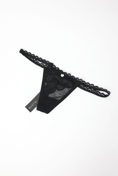 画像22: Chemeris babydoll|ワイヤー入りベビードール&タンガ(幾何学模様・シースルー・ブラック)| Obsessive 高級Sexyランジェリー (22)