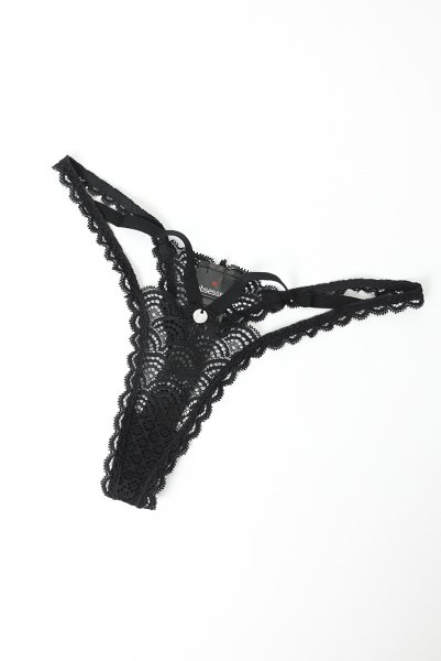 画像9: Chemeris thong｜Tバック（幾何学模様・ブラック） | Obsessive 高級Sexyランジェリー (9)