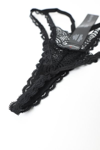 画像12: Chemeris thong｜Tバック（幾何学模様・ブラック） | Obsessive 高級Sexyランジェリー (12)