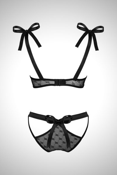 画像20: Obsessivia set | black | ブラ＆ショーツ2点セット・ワイヤーあり・ブラック   | 高級Sexyランジェリー Obsessive (20)