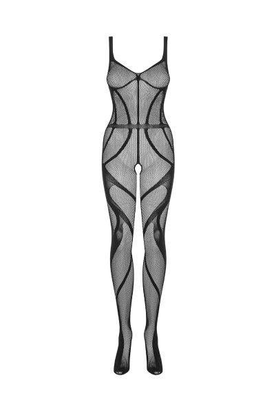 画像1: Body stocking G336 | ボディストッキング（クロッチレス・ニット素材・ブラック ）  |  Obsessive 高級Sexyランジェリー輸入下着・ランジェリー   (1)