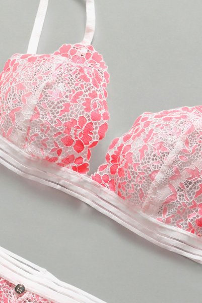 画像13: Bloomys-set | ブラレット＆タンガ2点セット・ノンワイヤー・花柄 |高級Sexyランジェリー Obsessive (13)