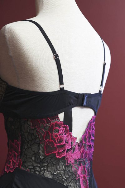 画像19: Rosenty teddy | テディ・ワイヤー入り・ブラック×ピンク  | Obsessive 高級Sexyランジェリー (19)