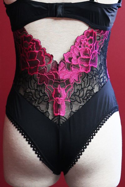 画像21: Rosenty teddy | テディ・ワイヤー入り・ブラック×ピンク  | Obsessive 高級Sexyランジェリー (21)