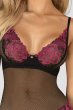 画像7: Rosenty corset |ガーターベルト付きコルセット＆クロッチレスタンガ2点セット・ブラック×ピンク | obsessive 高級Sexyランジェリー (7)