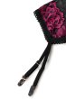 画像13: Rosenty corset |ガーターベルト付きコルセット＆クロッチレスタンガ2点セット・ブラック×ピンク | obsessive 高級Sexyランジェリー (13)