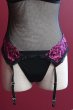画像21: Rosenty corset |ガーターベルト付きコルセット＆クロッチレスタンガ2点セット・ブラック×ピンク | obsessive 高級Sexyランジェリー輸入下着・ランジェリー   (21)