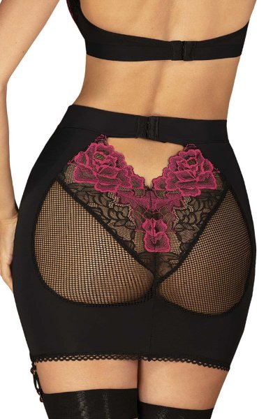 画像10: Rosenty top & skirt | ハイネックブラ&ガーターベルト付きスカート 2点セット・ベルト着脱可能 | obsessive 高級Sexyランジェリー (10)