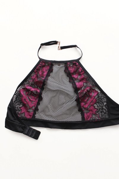 画像12: Rosenty top & skirt | ハイネックブラ&ガーターベルト付きスカート 2点セット・ベルト着脱可能 | obsessive 高級Sexyランジェリー (12)