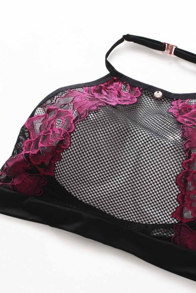 画像13: Rosenty top & skirt | ハイネックブラ&ガーターベルト付きスカート 2点セット・ベルト着脱可能 | obsessive 高級Sexyランジェリー (13)