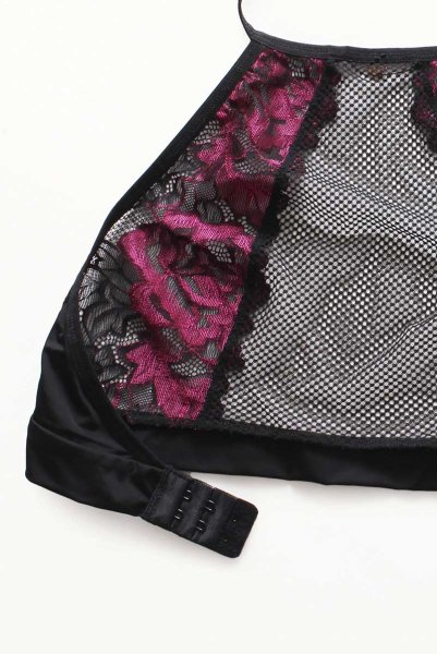 画像14: Rosenty top & skirt | ハイネックブラ&ガーターベルト付きスカート 2点セット・ベルト着脱可能 | obsessive 高級Sexyランジェリー (14)