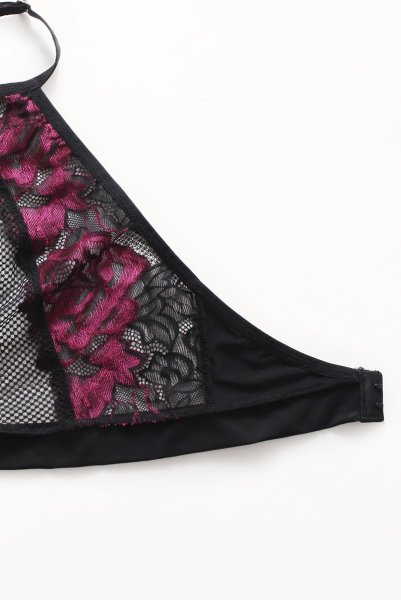 画像15: Rosenty top & skirt | ハイネックブラ&ガーターベルト付きスカート 2点セット・ベルト着脱可能 | obsessive 高級Sexyランジェリー (15)