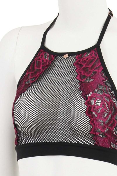 画像26: Rosenty top & skirt | ハイネックブラ&ガーターベルト付きスカート 2点セット・ベルト着脱可能 | obsessive 高級Sexyランジェリー (26)