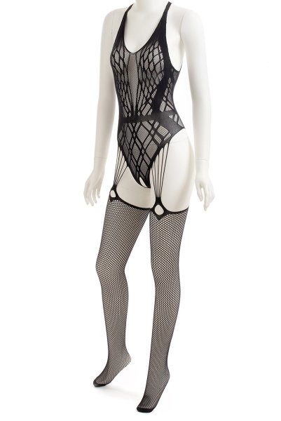 画像9: G324 black | ボディストッキング・黒・オープンクロッチ   | 高級Sexyランジェリー Obsessive (9)