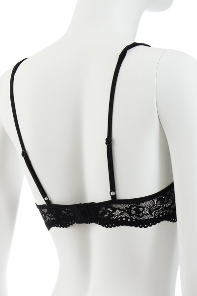 画像14: Luvae set | 一枚レースブラ＆Tバックセット・ノンパテッドブラ・シースルー・黒   | 高級Sexyランジェリー Obsessive (14)