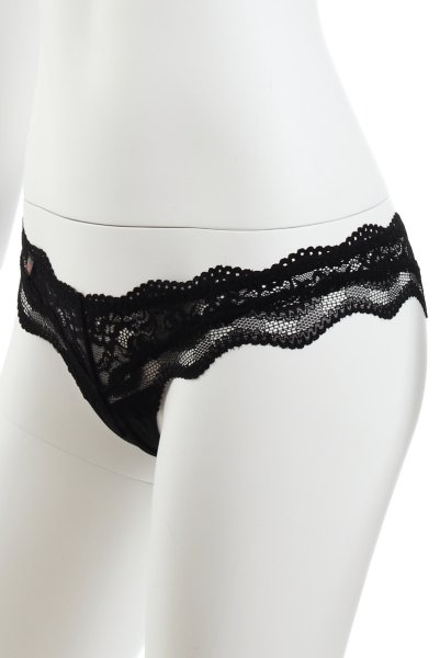 画像15: Luvae set | 一枚レースブラ＆Tバックセット・ノンパテッドブラ・シースルー・黒   | 高級Sexyランジェリー Obsessive (15)