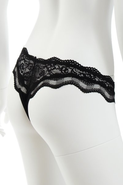 画像16: Luvae set | 一枚レースブラ＆Tバックセット・ノンパテッドブラ・シースルー・黒   | 高級Sexyランジェリー Obsessive (16)