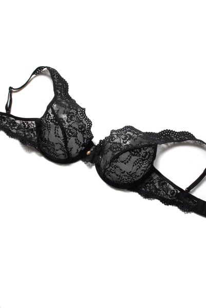 画像17: Luvae set | 一枚レースブラ＆Tバックセット・ノンパテッドブラ・シースルー・黒   | 高級Sexyランジェリー Obsessive (17)