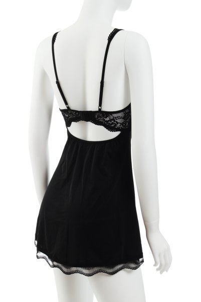 画像12: Luvae babydoll | ベビードール＆Tバック2点セット・ブラック   | 高級Sexyランジェリー Obsessive (12)