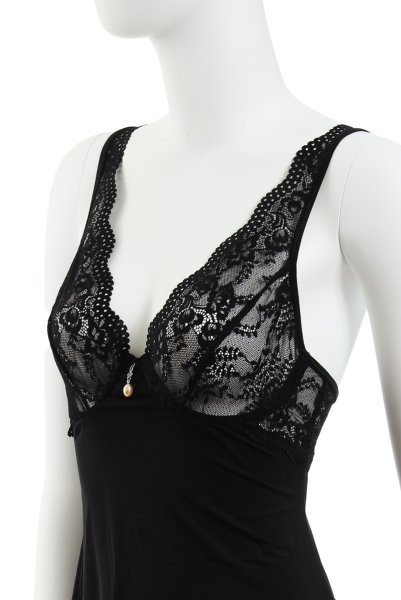 画像13: Luvae babydoll | ベビードール＆Tバック2点セット・ブラック   | 高級Sexyランジェリー Obsessive (13)