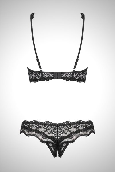 画像10: Luvae cupless set | オープンバストブラ＆クロッチレスタンガ・オープンクロッチ・ブラック   | 高級Sexyランジェリー Obsessive (10)