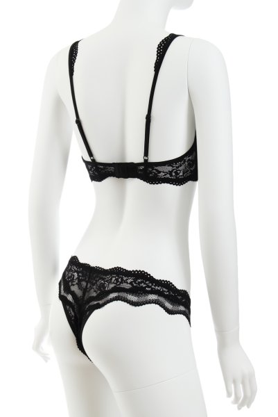 画像12: Luvae cupless set | オープンバストブラ＆クロッチレスタンガ・オープンクロッチ・ブラック   | 高級Sexyランジェリー Obsessive (12)