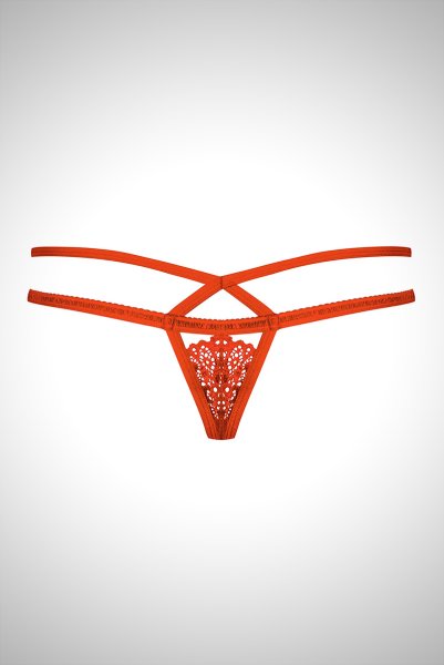 画像8: 838 THO 3 thong red | ダブルストラップで魅せるレーシー・タンガ・Tバック・花柄レース・赤   | 高級Sexyランジェリー Obsessive (8)