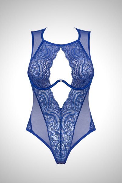 画像9: Giselia teddy | blue テディ・シースルー・ブルー・アンダーワイヤー入り   | 高級Sexyランジェリー Obsessive (9)