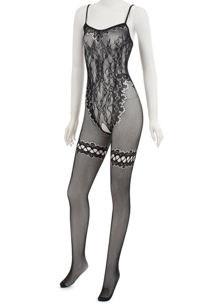 画像9: F213 black | ボディストッキング・黒・オープンクロッチ   | 高級Sexyランジェリー Obsessive (9)