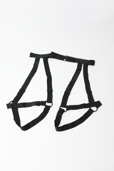 画像19: Blomentis 3-pcs set|ブラ&ガーターベルト風ハーネス&タンガ3点セット(ワイヤーなし・リボン・シースルー・ブラック) | Obsessive 高級Sexyランジェリー (19)