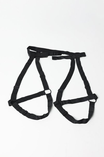 画像20: Blomentis 3-pcs set|ブラ&ガーターベルト風ハーネス&タンガ3点セット(ワイヤーなし・リボン・シースルー・ブラック) | Obsessive 高級Sexyランジェリー (20)