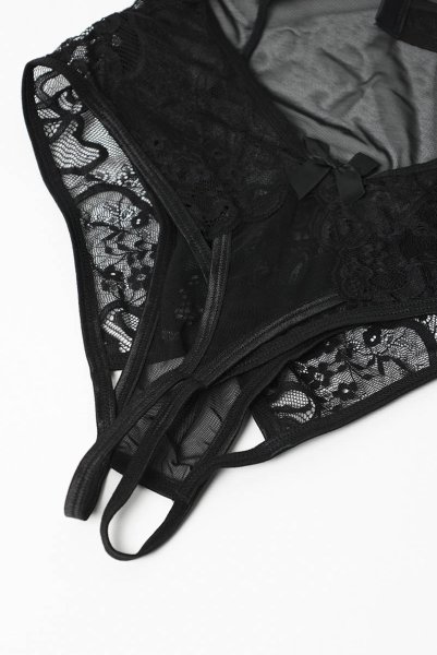 画像16: Blomentis crl teddy | テディ（ワイヤーなし・リボン・シースルー・ブラック）  | Obsessive 高級Sexyランジェリー (16)