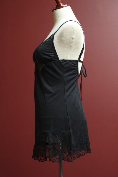 画像18: Lobellis chemise |スリップドレス&タンガ(ワイヤーなし・リボン・ブラック) | Obsessive 高級Sexyランジェリー (18)