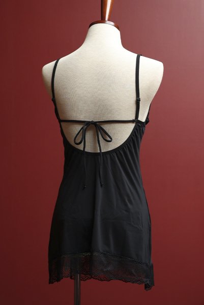 画像17: Lobellis chemise |スリップドレス&タンガ(ワイヤーなし・リボン・ブラック) | Obsessive 高級Sexyランジェリー (17)