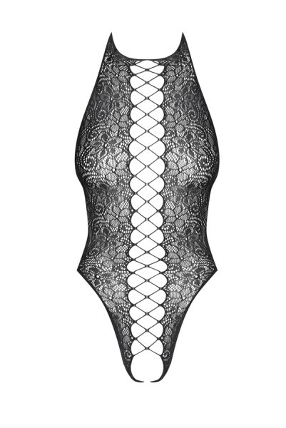 画像7: B113 teddy black | 大胆なフロントデザインのオープンクロッチ&Oバック・テディ・黒   | 高級Sexyランジェリー Obsessive (7)