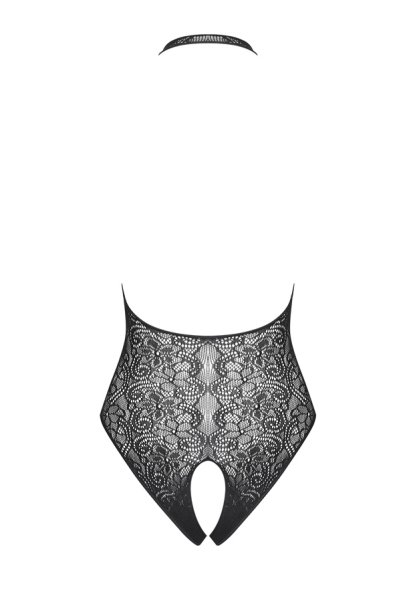 画像8: B113 teddy black | 大胆なフロントデザインのオープンクロッチ&Oバック・テディ・黒   | 高級Sexyランジェリー Obsessive (8)