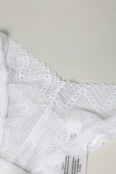 画像15: Alissium 2-pcs set | ブラ&ショーツ 2点セット（ワイヤーあり・シースルー・ホワイト）| Obsessive 高級Sexyランジェリー (15)