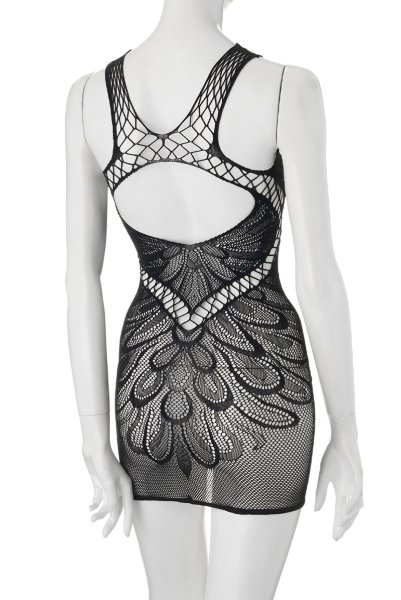 画像10: D608 dress | ボディストッキング素材のスリップドレス・スリップ・ドレス・黒   | 高級Sexyランジェリー Obsessive (10)