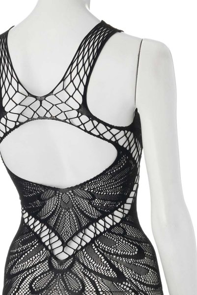 画像12: D608 dress | ボディストッキング素材のスリップドレス・スリップ・ドレス・黒   | 高級Sexyランジェリー Obsessive (12)