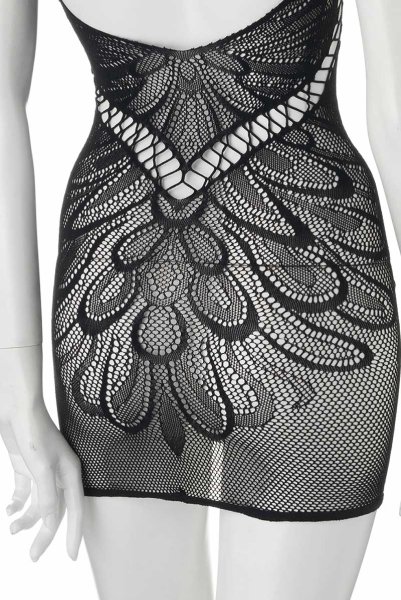 画像14: D608 dress | ボディストッキング素材のスリップドレス・スリップ・ドレス・黒   | 高級Sexyランジェリー Obsessive (14)