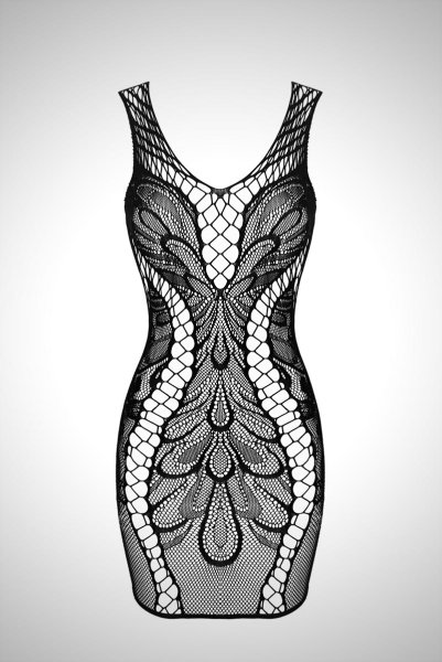 画像15: D608 dress | ボディストッキング素材のスリップドレス・スリップ・ドレス・黒   | 高級Sexyランジェリー Obsessive (15)