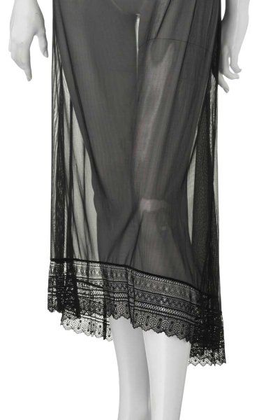 画像13: Estiqua chemise | ロング丈スリップドレス・シースルー・レース・ブラック   | 高級Sexyランジェリー Obsessive (13)